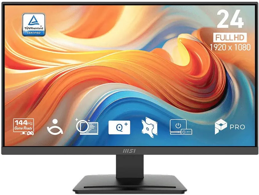 Monitor MSI Monitor Professional Business MSI PRO MP241 E14V, 23.8", FHD (1920x1080), VA, 144Hz, 1ms MPRT, 4ms GtG, HDR Ready, Adaptive-Sync, HDMI™ 2.0, DisplayPort 1.2a, Negru