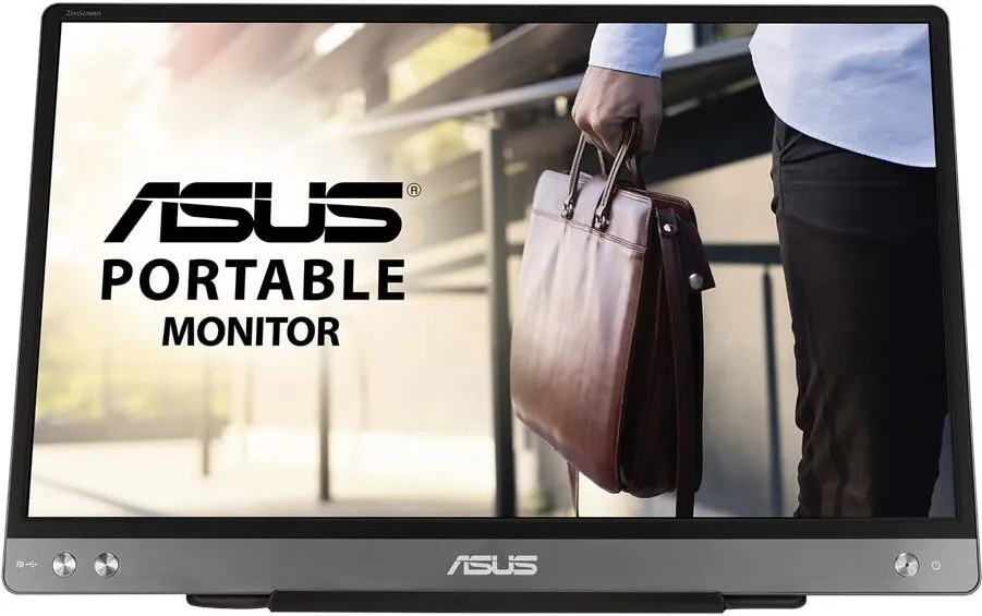 Monitor Asus Monitor LED IPS ASUS ZenScreen Portable USB 14", FullHD, Hybrid Signal Solution, USB Type-C, Flicker Free, Blue Light Filter, Anti-glare surface, MB14AC