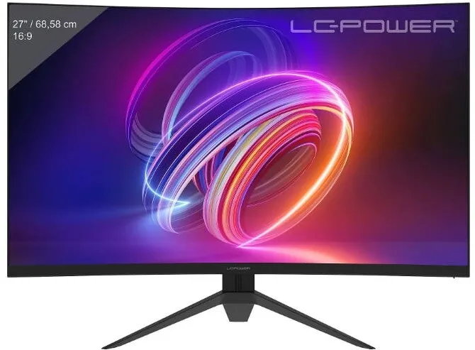 Monitor LC-Power Monitor Gaming VA LED, LC-Power, 27", Full HD 1920 x 1080, HDMI, DisplayPort, Ecran curbat, Negru
