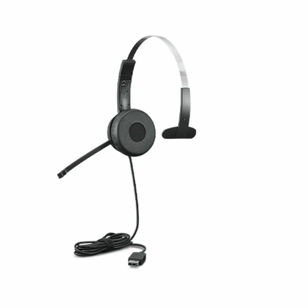 Casti Over-Head Lenovo Casti cu fir Lenovo, Microfon, USB-A, Piele, Negru