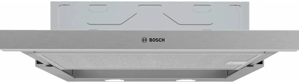 BOSCH Hota incorporabila telescopica Bosch DFM064W55, Putere de absorbtie 394 mc/h, Iluminare LED, 1 motor, Control mecanic, Clasa C, 60 cm, Argintiu.