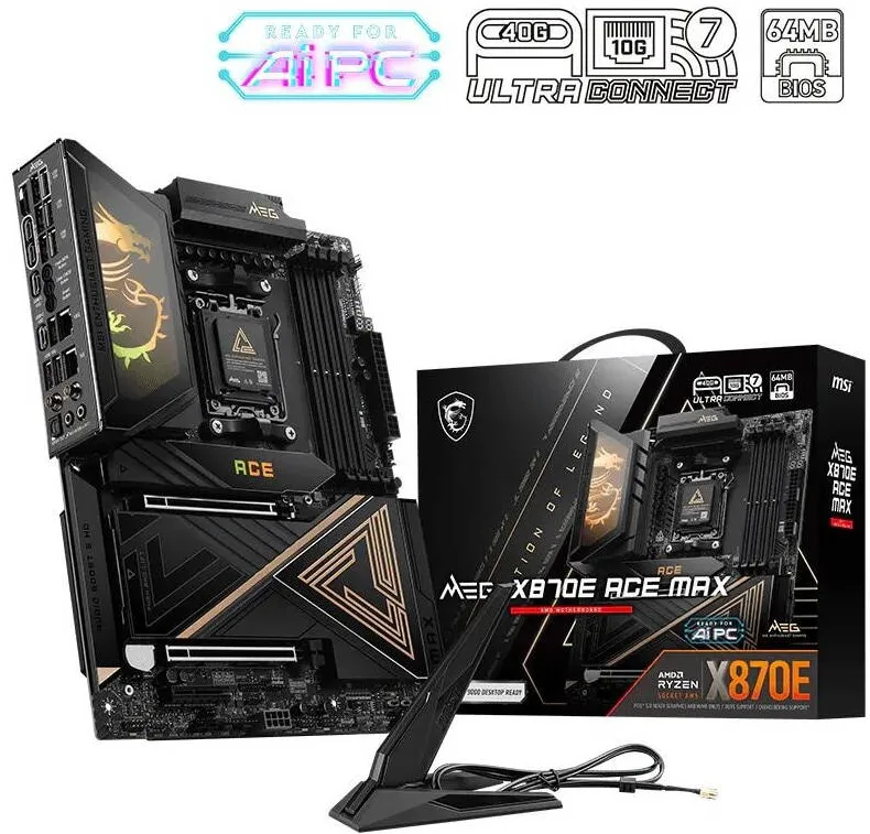 Placa de Baza MSI MEG X870E ACE MAX, 4xDDR5, 256GB, ATX