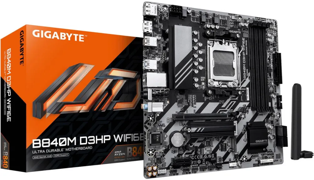 Placa de Baza GIGABYTE B840M D3HP WIFI6E, Socket AM5, DDR5,Micro ATX