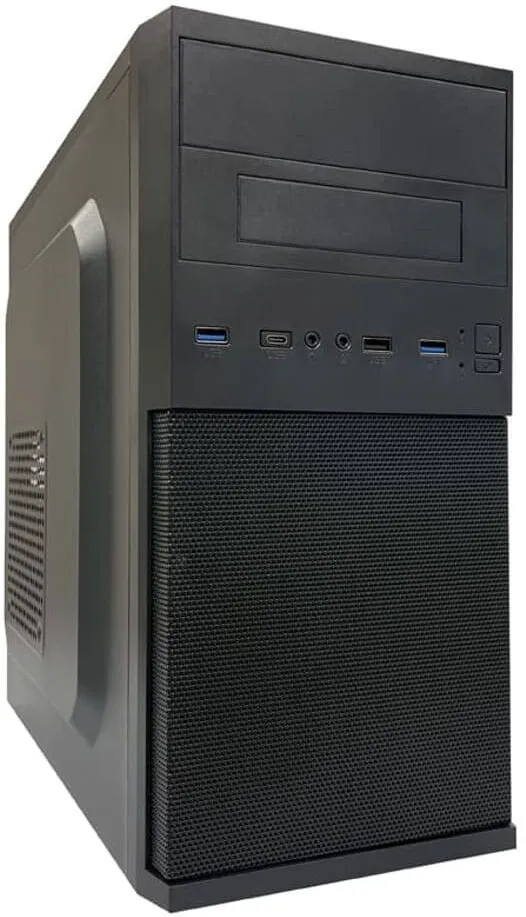 Carcasa PC LC-Power microATX LC-2004MB-V3-ON, neagra, 348x190x370mm, 1xUSB2.0, 2xUSB3.2, 1xUSB Type-C
