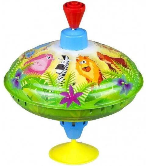 Jucarie Educationala Lena Jucarie educativa Lena Spinning Top Jungle, 18 luni+, Multicolor
