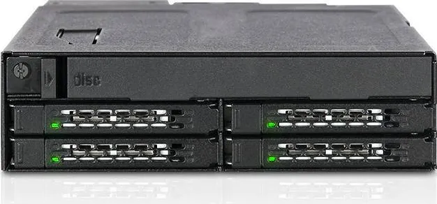 Enclosure ICY Dock Backplane 4x6,3cm SATAI-III in 1x5,25" HDD/SSD sw