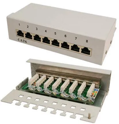 Patchpanel Logilink 8-Port RJ45 Cat6 ecranat