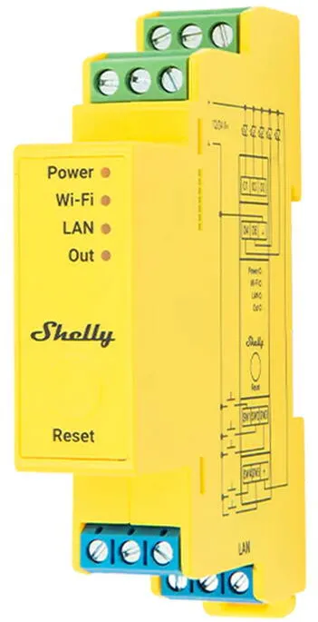 Shelly RGBWW Pro WiFi 5-canal DIN Rail controler de iluminat