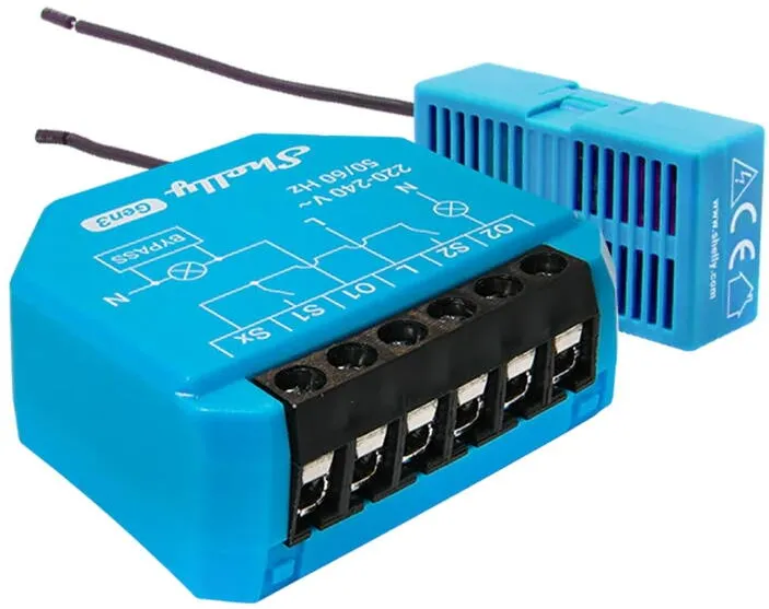 Shelly 2L Gen3 WiFi controler de iluminat non-neutru cu 2 canale