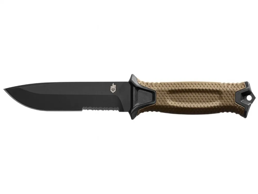Gerber Survival knife Strongarm Fixed Serrated Coyote