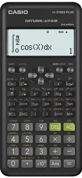 CASIO Calculator stiintific FX-570ESPLUS-2-B, 417 FUNCTIONS, 77X162MM, BLACK
