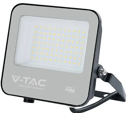 Corp Iluminat V-TAC REFLECTOR LED 50W 135LM/W 6500K IP65 CABLU 1M CIP CREE - NEGRU/GRI