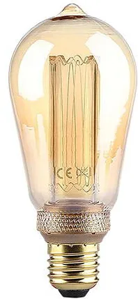 V-TAC Bec LED ST64 E27 4W cu FILAMENT1800K model Edison