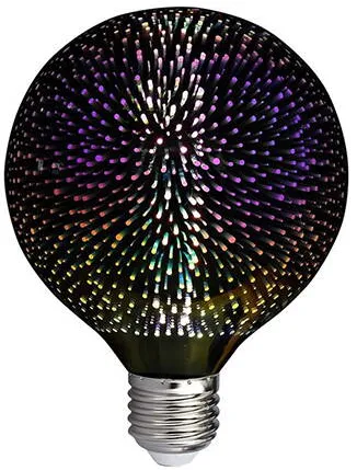 V-TAC Bec LED G125 E27 3W cu filament 3000K alb cald model 3D