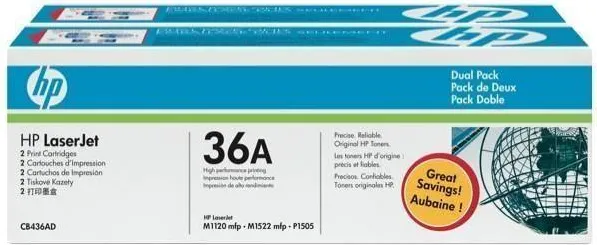 Toner imprimanta HP 36A 2 buc negru