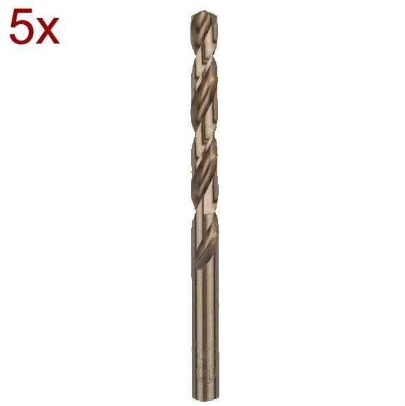 Bosch Metal twist drill HSS-Co, DIN 338,  9.0mm (5 pieces, working length 81mm)