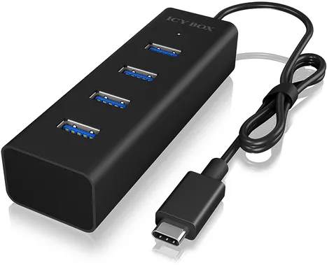 Hub USB RaidSonic USB Hub ICY BOX USB-C 3.0 4-Port Black