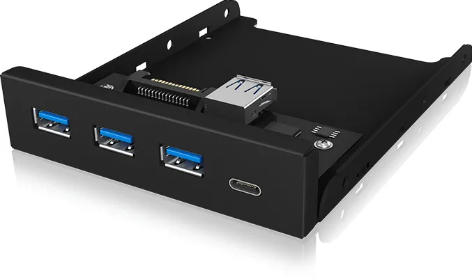 Hub USB RaidSonic ICY BOX Frontpanel 3,5 3xUSB 1xUSB-C