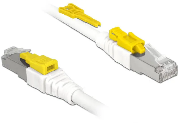 DELOCK 85335, Secure - patch cable - 5 m - white