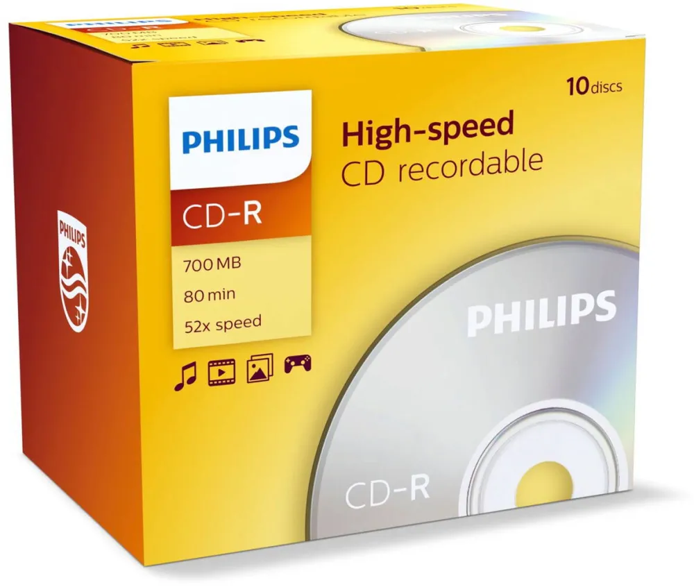 Philips Mediu de Stocare 1x10 CD-R 80Min 700MB 52x JC