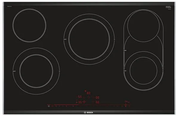 Plita BOSCH Bosch PKM875DP1D, vitroceramica, 80 cm, 5 zone de gatit, PowerBoost, Negru