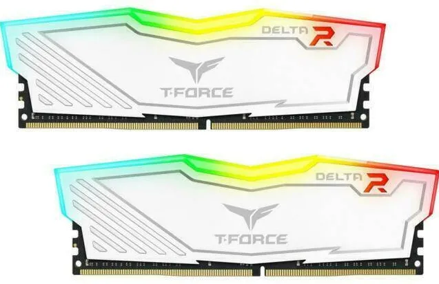 Memorie RAM Team Group T-Force Delta white DDR4 16GB 3200MHz CL16 Dual Kit