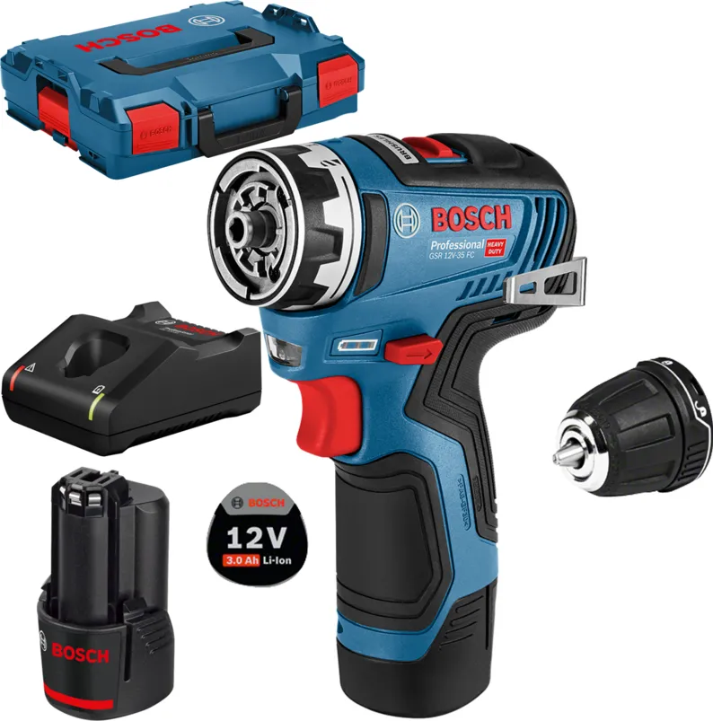 BOSCH GSR 12V-35 FC  Masina de gaurit si insurubat Li-Ion, cu 1 atasament, 35Nm, brushless + L-Boxx