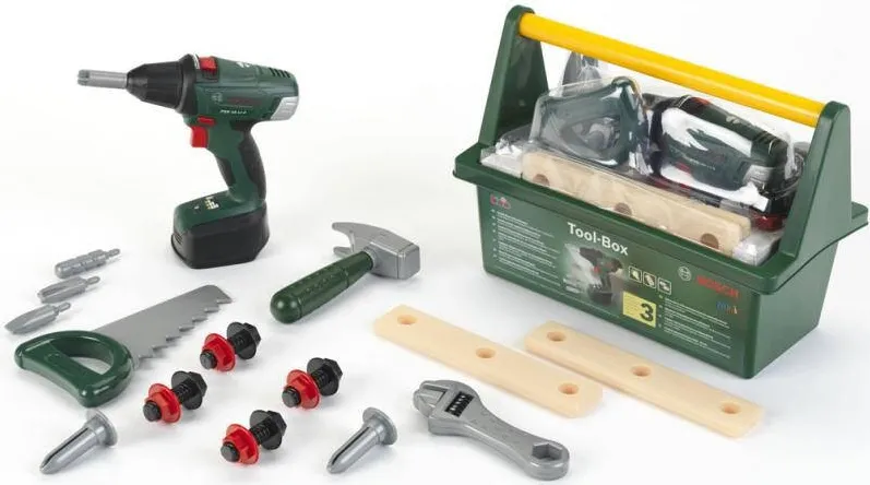 Klein Set Jucarii Bosch toolbox with cordless drill