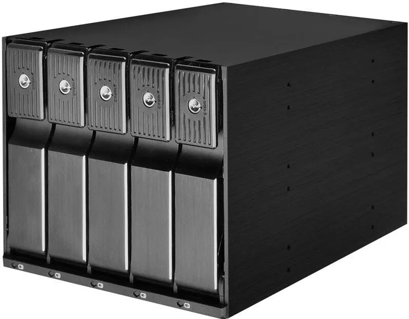 Rack Silverstone SST-FS305-12G Sasiu extern de 3,5 inchi cu 5 locatii - negru