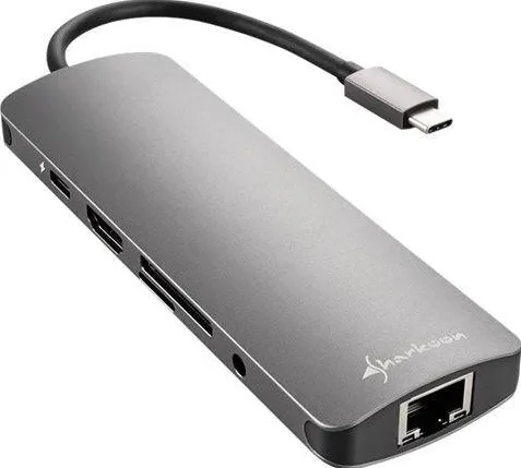 Docking Station Sharkoon Combo Adapter USB 3.0 Type C Gray