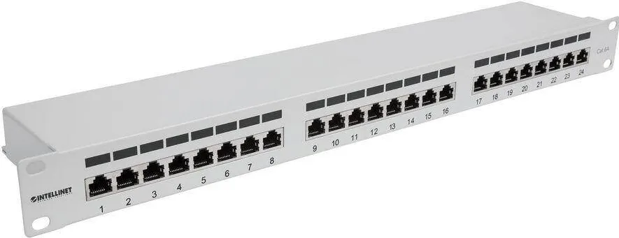 Patchpanel Intellinet 24-Port Cat6a FTP 1HE Gri