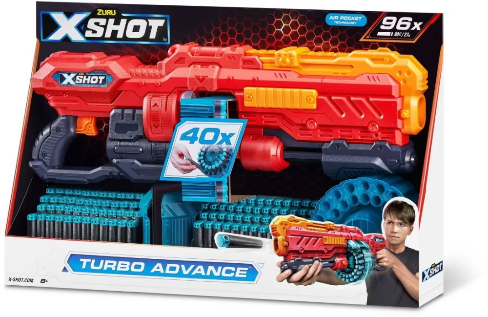 Jucarie Razboi ZURU X-Shot Blaster Exel Turbo Advance 96 darts