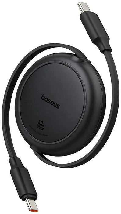 Baseus Kabel USB Baseus Free2Pull Mini USB-C do USB-C, 60W, 1, (czarny)