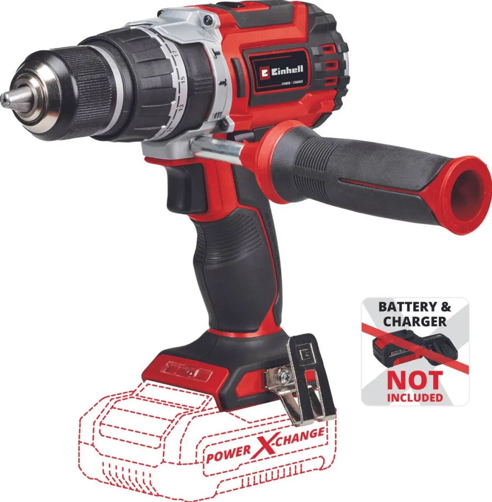 Einhell Masina de insurubat si gaurit (bormasina) pe acumulator cu impact Einhell Power-X-Change TP-CD 18/60 Li-i BL Solo, 18 V, 60 Nm, 23 trepte, 13 mm mandrina, fara acumulator/incarcator