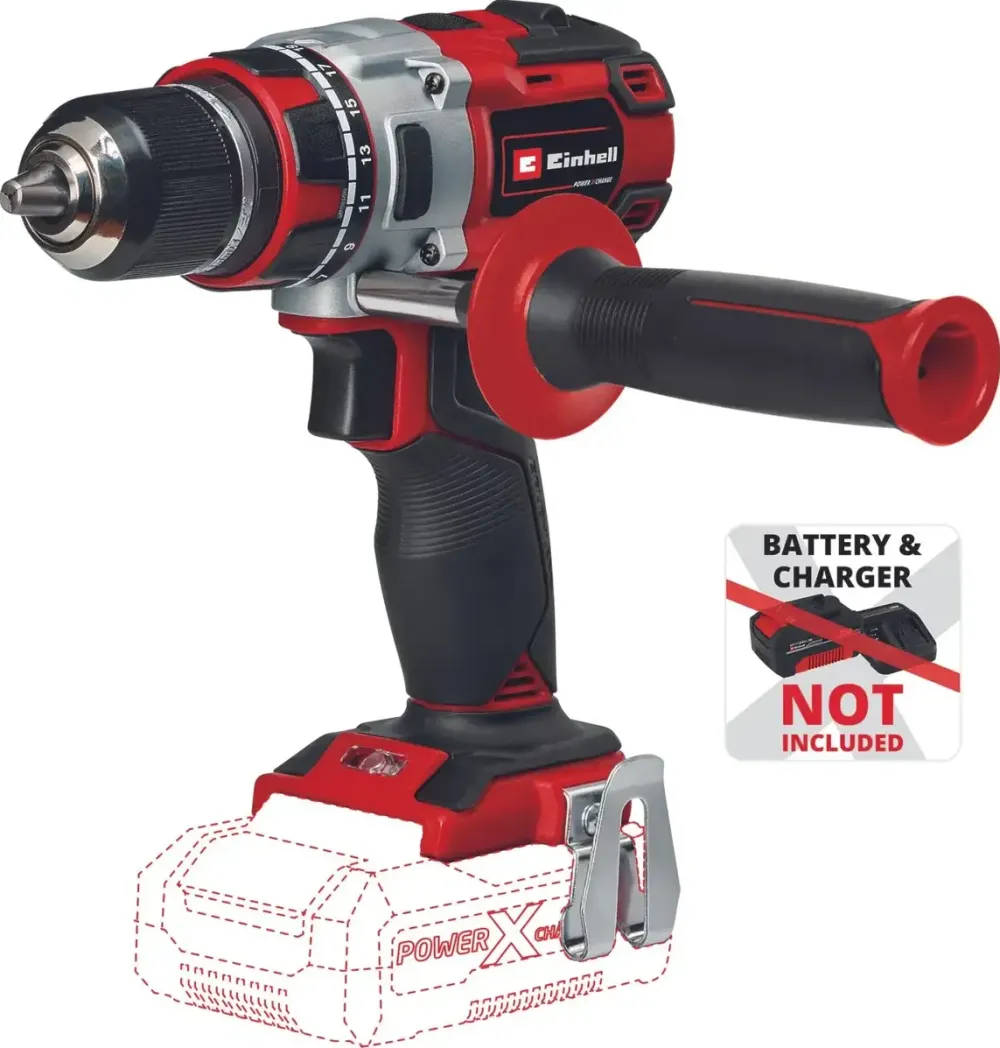 Einhell Masina de gaurit si insurubat (bormasina) pe acumulator Einhell Professional TP-CD 18/80 Li BL-Solo Power X-Change, 18 V, motor fara perii, 80 Nm, mandrina de gaurit de 13 mm, 2 viteze, 19 setari de cuplu, setare de gaurire, fara