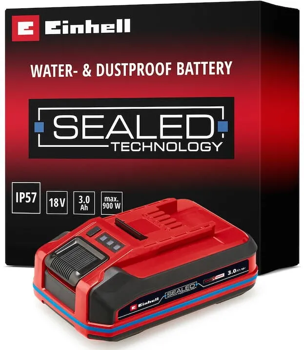 Einhell Acumulator Einhell 18V 3.0 Ah Sealed Power X-Change Plus 18 V, impermeabil, clasa de protectie IP57, compatibil cu toate articolele PXC, fara incarcator