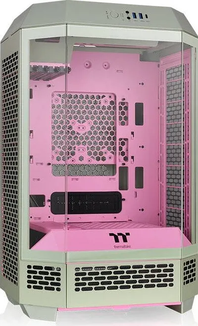 Carcasa PC Thermaltake The Tower 300 (light green/pink, tempered glass)