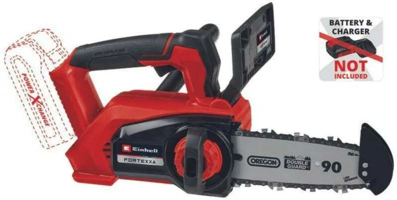 Motoferiastrau Einhell (fierastrau cu lant) pe acumulator Power-X-Change FORTEXXA 18/20 TH, 18 V, 200 mm lungime lama, fara acumulator/incarcator