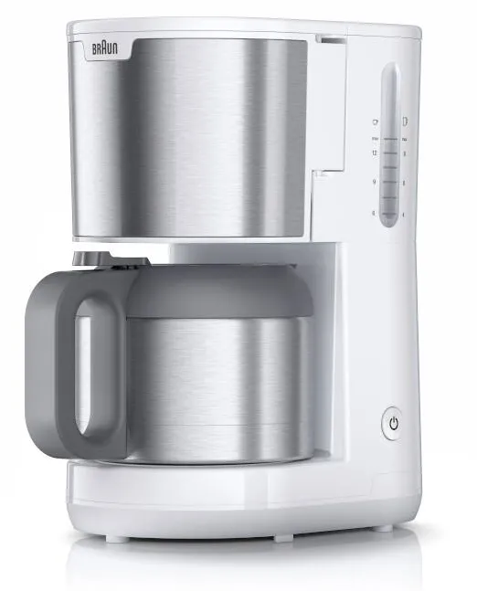 Cafetiera BRAUN PurShine KF 1505, filter machine (white/stainless steel)