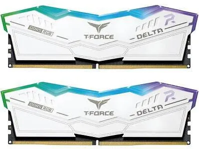 Memorie RAM Team Group DDR5 - 32GB - 6000 - CL - 30 (2x 16 GB) dual kit (white, FF4D532G6000HC30DC01, Delta RGB, INTEL XMP)