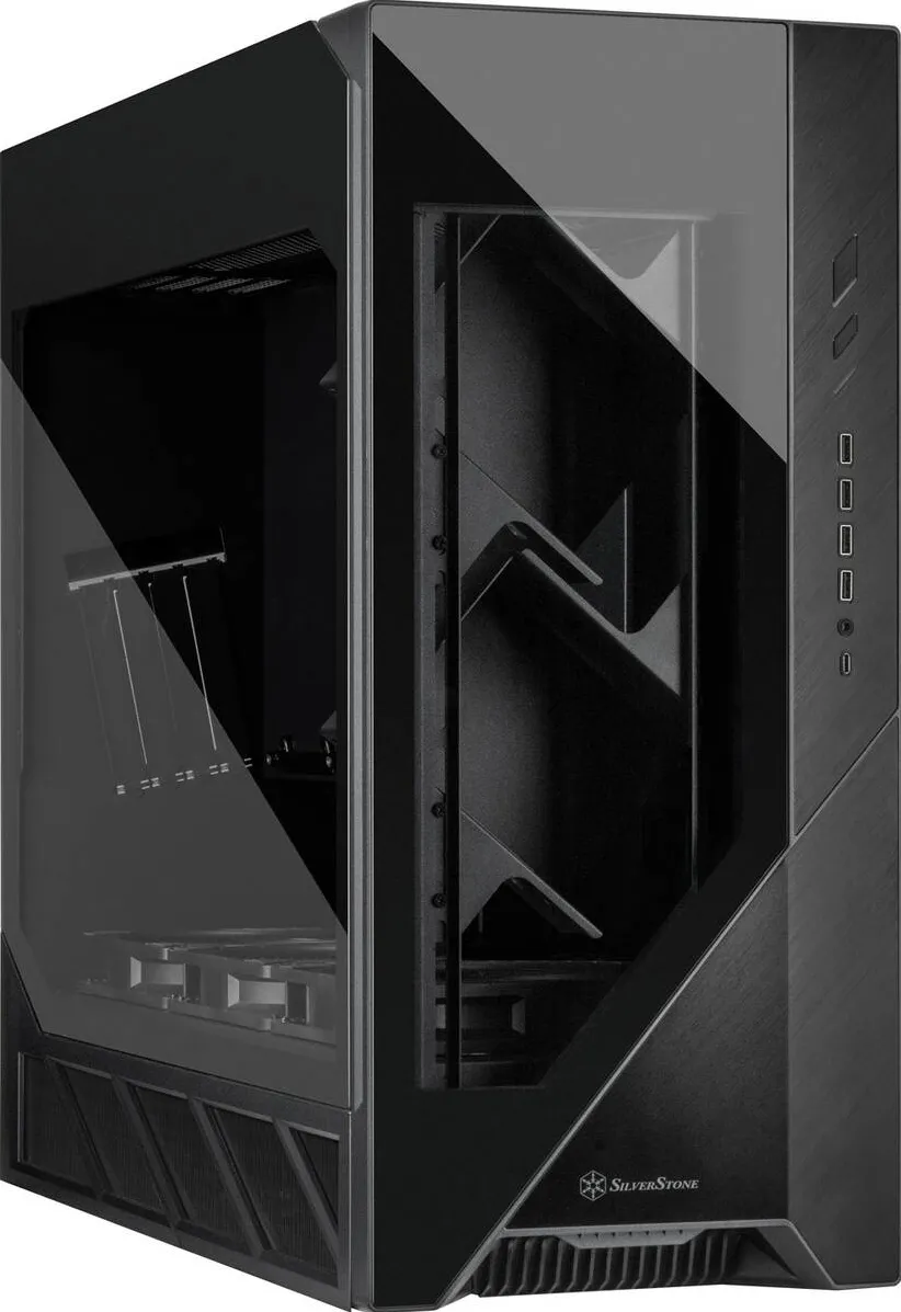 Carcasa PC Silverstone ALTA F2, big tower case (black, tempered glass)