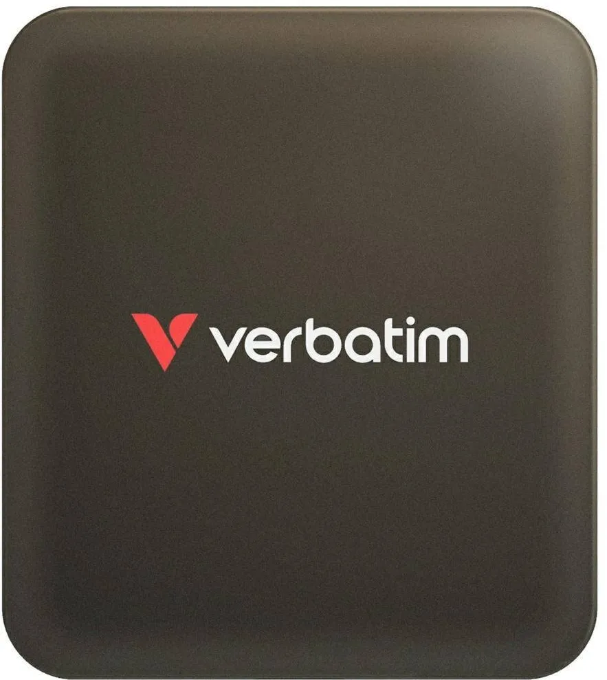 SSD Extern VERBATIM extern portabil Snapback, 2TB, USB-C, mocha, 70x62x8.2mm, set cu 2 cabluri USB-C
