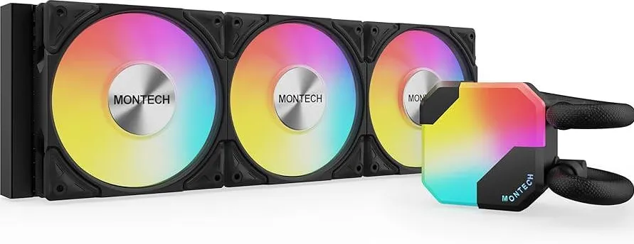 Cooler Montech HyperFlow Digital 360, water cooling, white