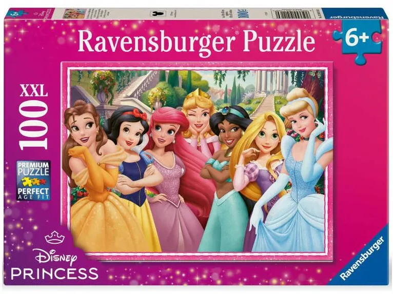 Puzzle Ravensburger Puzzle Ravensburger XXL - Viata de basm a printeselor Disney, 100 piese
