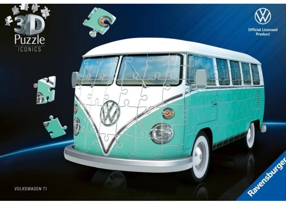 Puzzle Ravensburger Puzzle 3D Ravensburger Volkswagen T1, 224 piese, pentru copii de la 8 ani