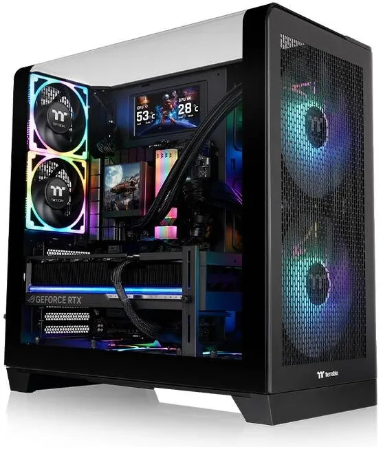 Carcasa PC Thermaltake Carcasa Thermaltake View 390 Air, Middle Tower, Fara sursa Negru