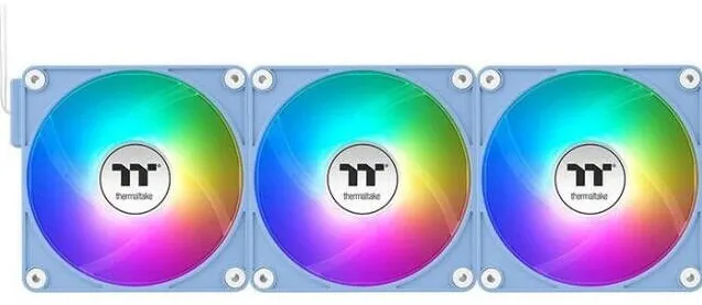 Thermaltake Ventilator PC Thermaltake CT140 EX Reverse ARGB Sync, set 3 ventilatoare, 14cm, albastru Hydrangea