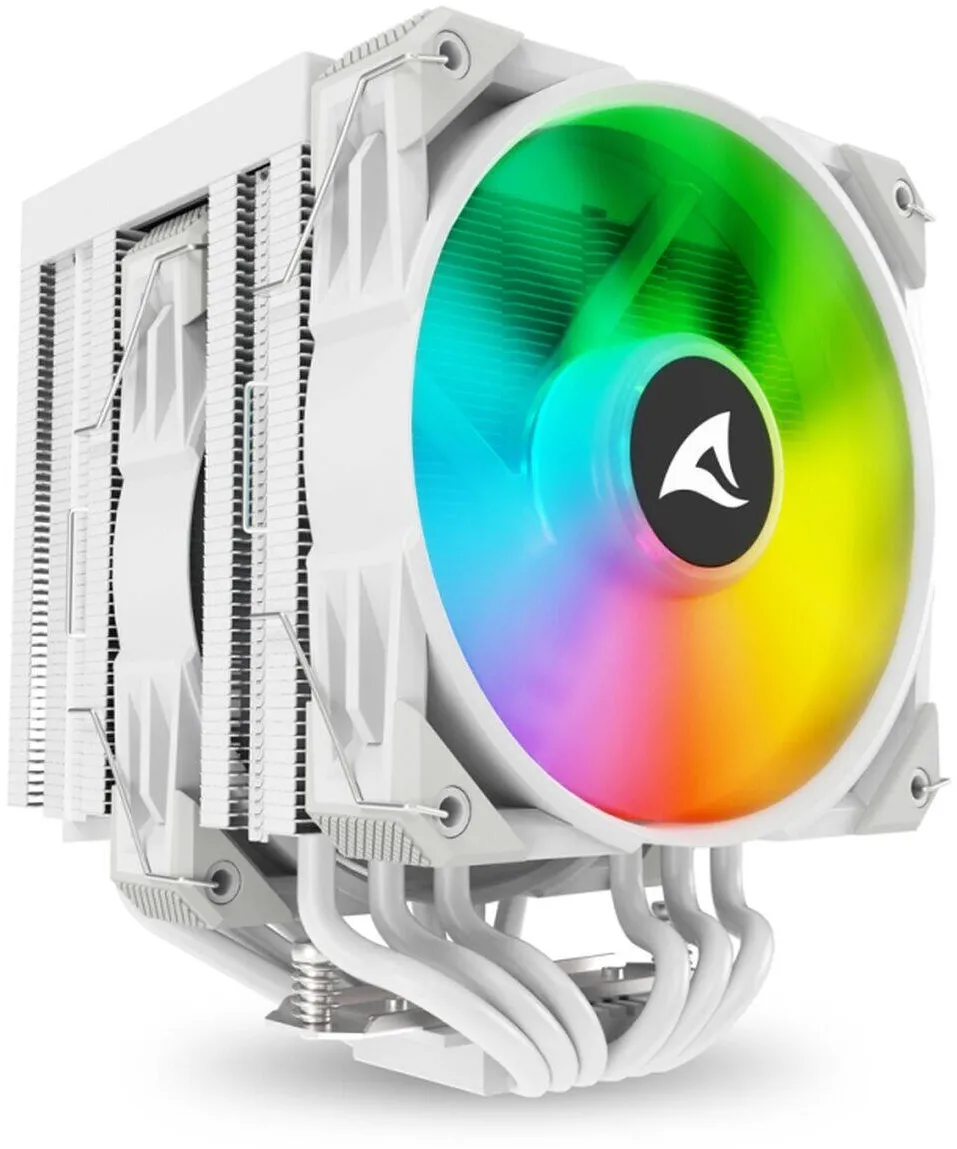 Cooler Sharkoon Ventilator PC Sharkoon A60 RGB, 12 cm, alb, 120 mm, set de autoasamblare