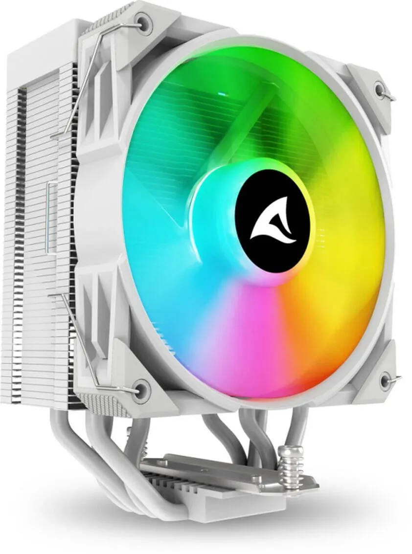 Cooler Sharkoon Ventilator PC Sharkoon A40 RGB, 12 cm, alb, 120 mm, 1800 rpm, set de autoasamblare