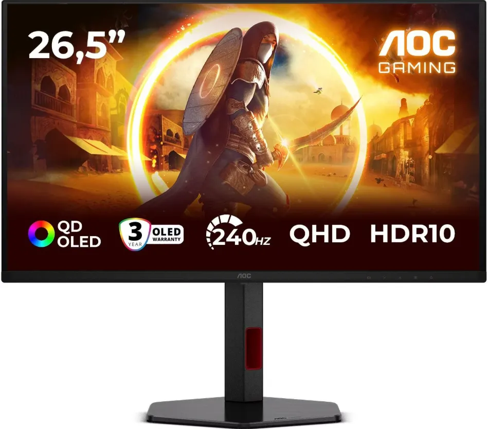 Monitor AOC AOC Gaming Q27G4ZDR 27", 2560x1440/0.03ms/250cd/m², HDMI, DisplayPort, Headphone Out